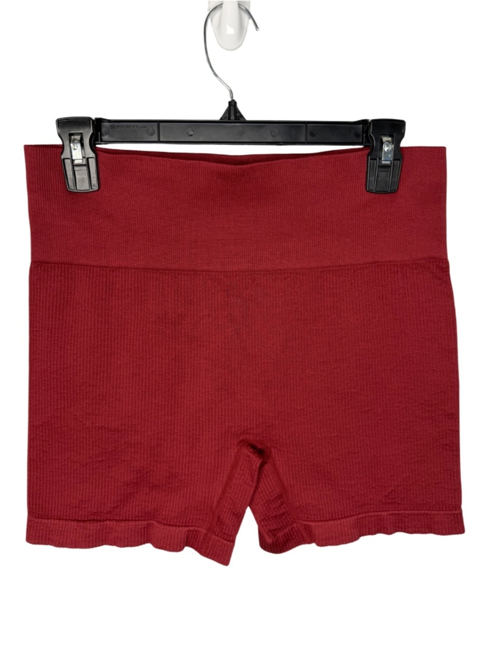 Colsie Maroon Ribbed Seamless Lounge Shorts Wide Waistband Cozy Casual XL